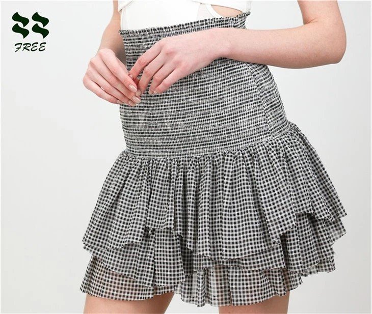 short skirt with ruffles