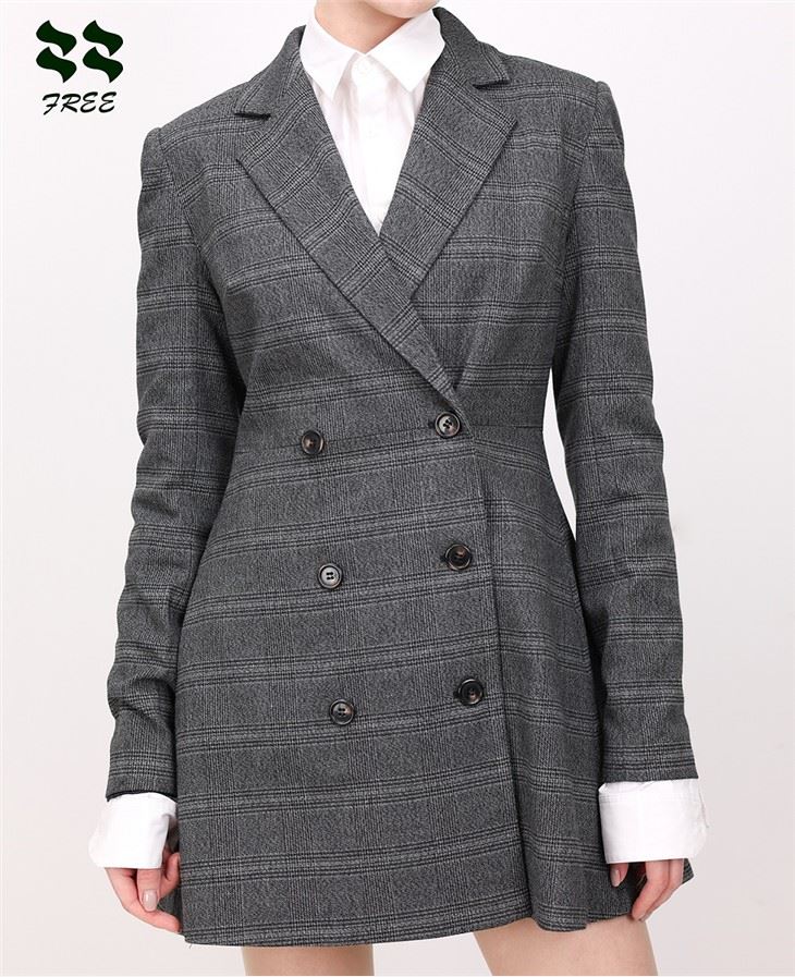 Furnizor de blazer croit din twill reciclat pentru femei
